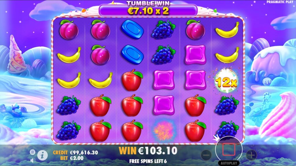 multiplier symbol in Sweet Bonanza slot